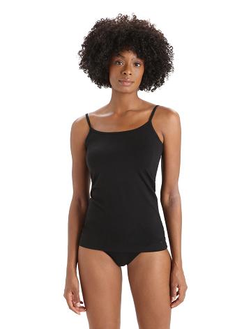 Sous Vêtement Icebreaker Merino Siren Cami Singlet Femme Noir | FR 1699UZGT